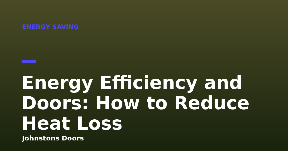 Energy Efficiency and Doors: How to Reduce Heat Loss